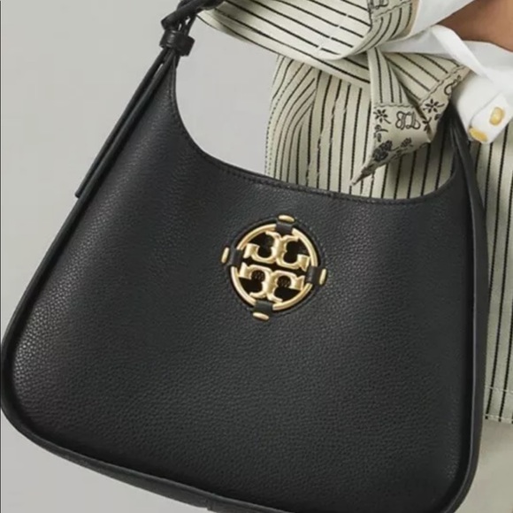 Tory Burch Black Bag with Gold Logo - Picture 1 of 4